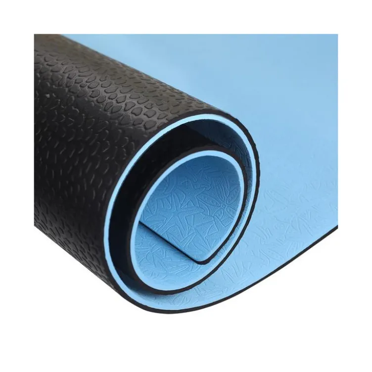 Tapis de yoga en TPE avec sac de transport et surfaces antidérapantes