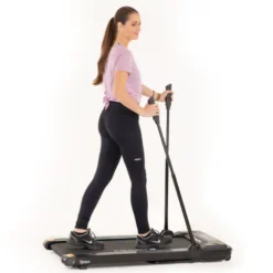 Tapis roulant de marche Tyrion avec poignées latérales pour batton de trekking - Vitesse maximale de 8 km/h