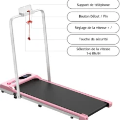 Tapis roulant électrique pour marche et course à pied - Vitesse 1 à 6 km/h