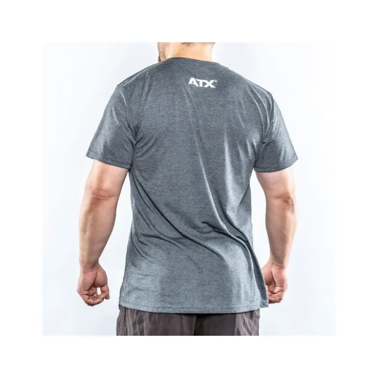 Tee-shirt ATX Barbell Club gris pour hommes et femmes taille M à XXL