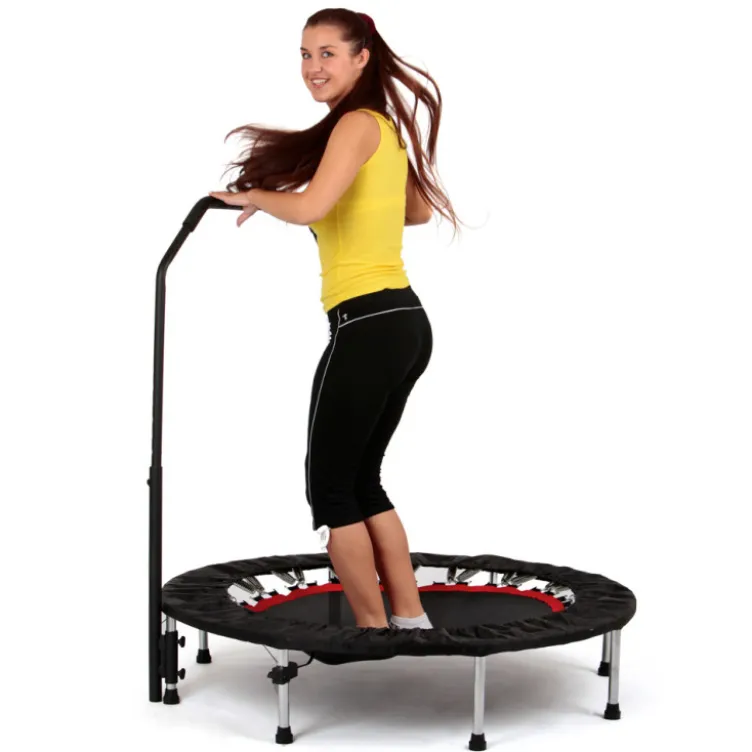 Trampoline de fitness pour homegym avec digitalisation et guidon - capacité de 110 kg