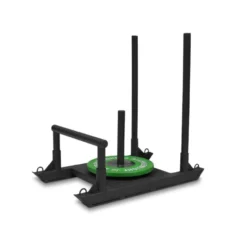 Traîneau de force 2 postes crosstraining disques olympiques - Power sled pour entraînements Hyrox