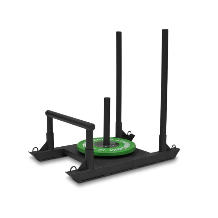 Traîneau de force 2 postes crosstraining disques olympiques - Power sled pour entraînements Hyrox
