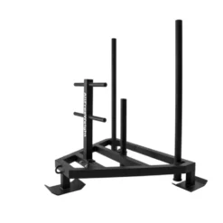 Traîneau de puissance crosstraining 3 postes de poussé - Traîneau de force pour l'Hyrox et exercices explosifs