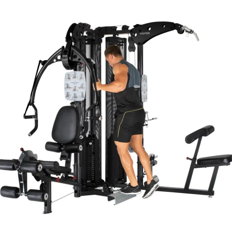 Triple gym station pour exercices de sport variés - Appareil Home-gym polyvalent - M5