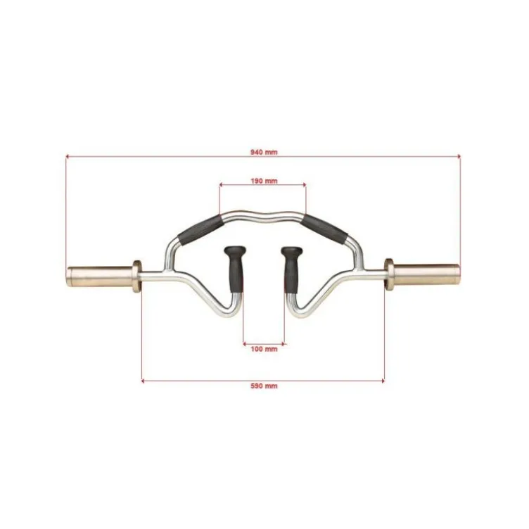 Tri-Trap barre de musculation olympique pour l'entraînement des triceps et des épaules