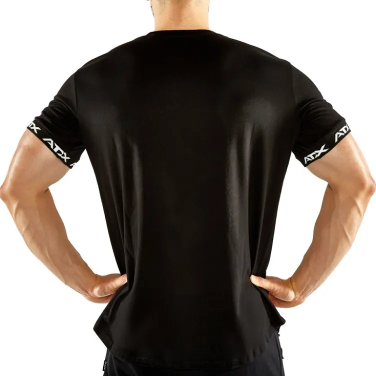 T-shirt noir de sport en coton de marque ATX - S à XL