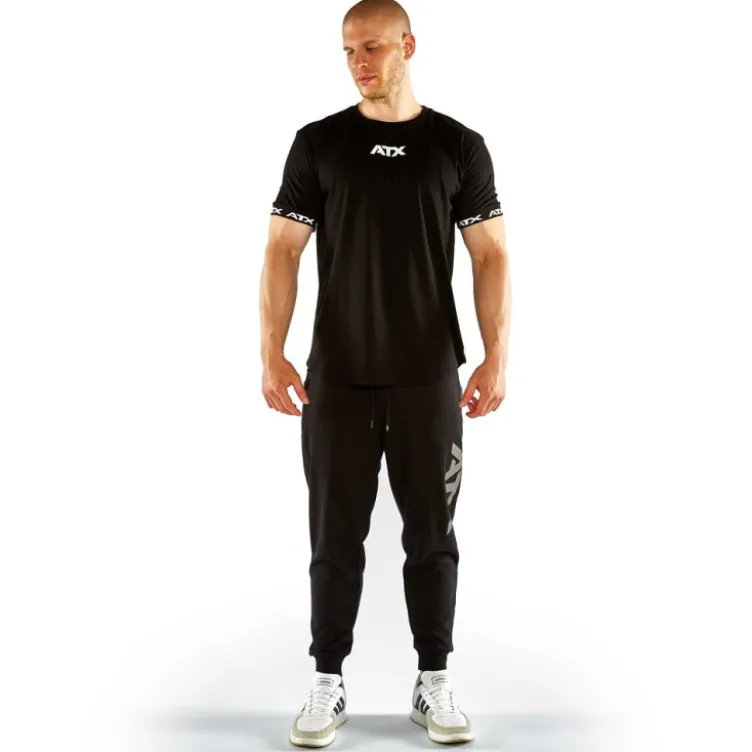 T-shirt noir de sport en coton de marque ATX - S à XL