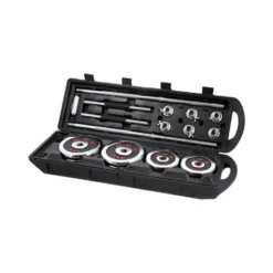 Valise d'haltères complète pour entraînement de musculation polyvalent - 50 kg