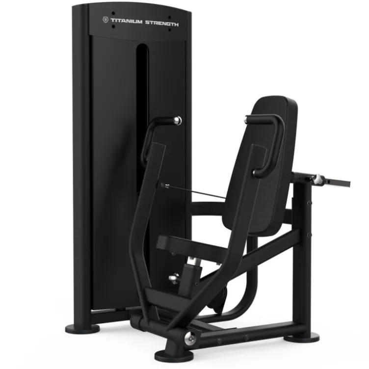 Vertical chest press à bras convergents pour une contraction parfaite du pectoral - Appareil à charge guidée Titanium BS-S11