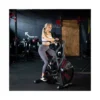 Vélo Air Bike multi-réglable avec ordinateur de bord LCD et roues de transport - Cardio-training