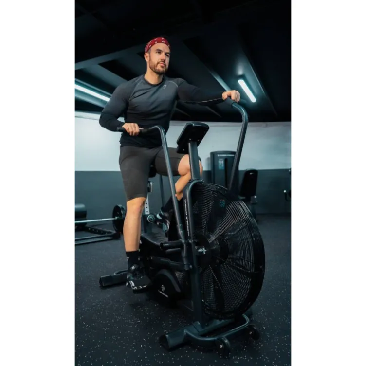 Vélo Air Bike PRO V2 Titanium Strength avec écran LCD et ventilateur de diamètre 63 cm
