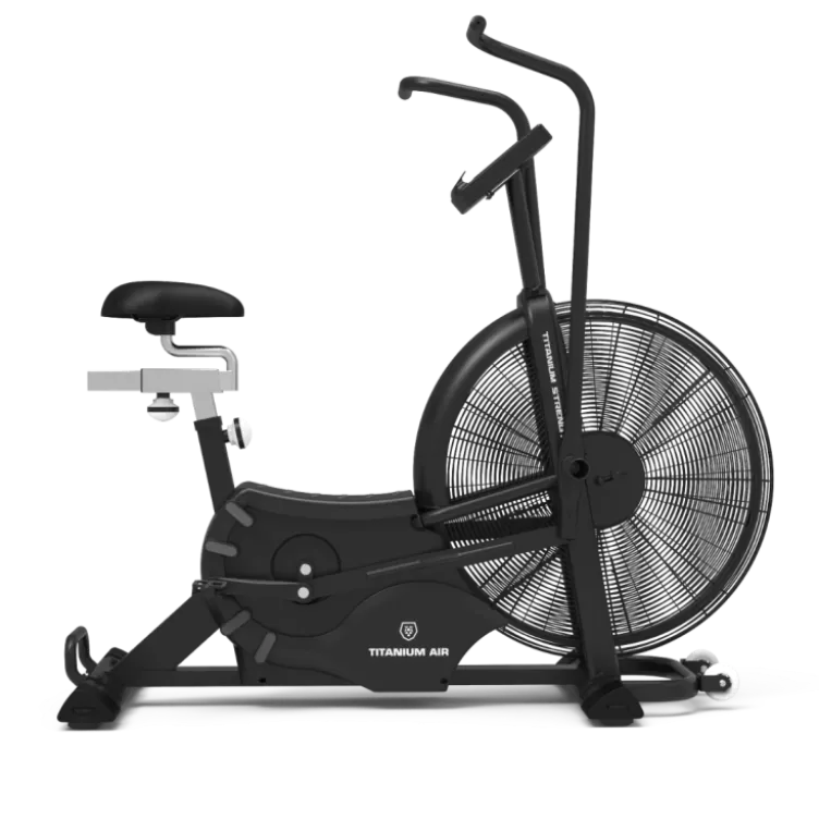 Vélo Air Bike PRO V2 Titanium Strength avec écran LCD et ventilateur de diamètre 63 cm