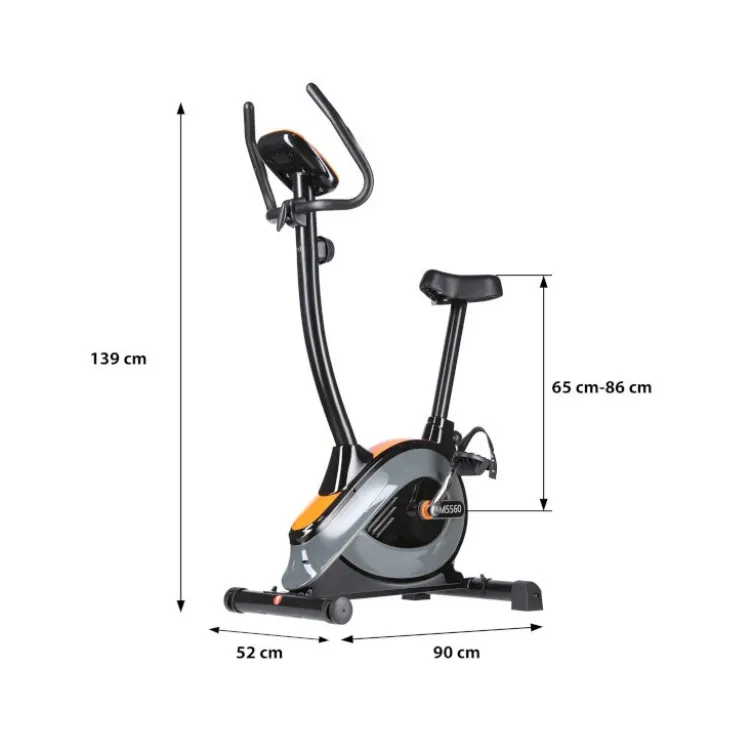 Vélo d'appartement avec écran de bord pour cardio-training - 8 niveaux de difficulté