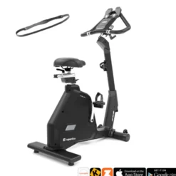 Vélo d'appartement avec guidon et siège ajustables pour séance cardio - Vélo ZenBike 300 avec écran de bord connecté