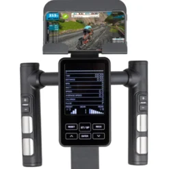 Vélo d'appartement connecté pour entraînement de vitesse avec programmes de fitness multiples - Sangles de poitrine