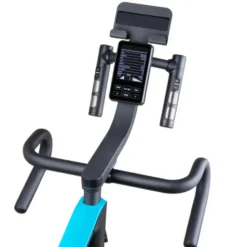 Vélo d'appartement connecté pour entraînement de vitesse avec programmes de fitness multiples - Sangles de poitrine