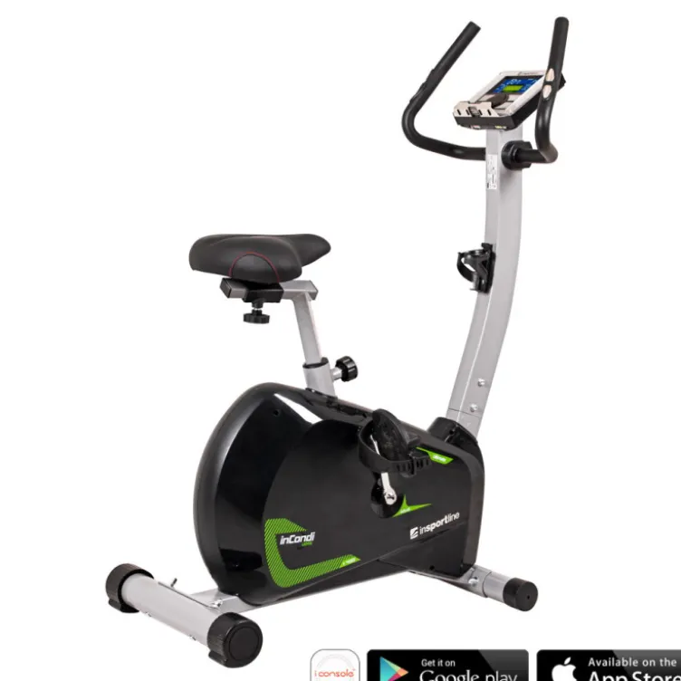 Vélo d'appartement InCondi UB45i II avec siège multi réglable et poignées avec surface antidérapante - Connexion Bluetooth