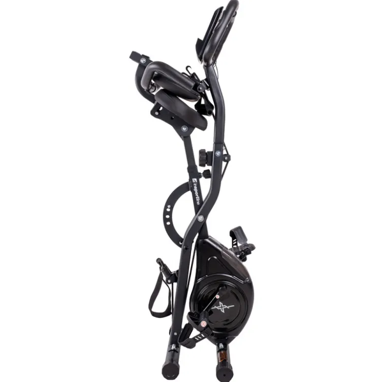 Vélo d'appartement pliable Xbike Max avec volant d'inertie de 3 kg et élastiques de résistance pour bras et jambes