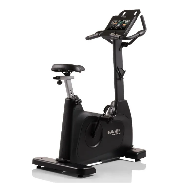 Vélo d'appartement professionnel Hammer avec écran tactile et 40 niveaux de résistance - Roue d'inertie 14 kg