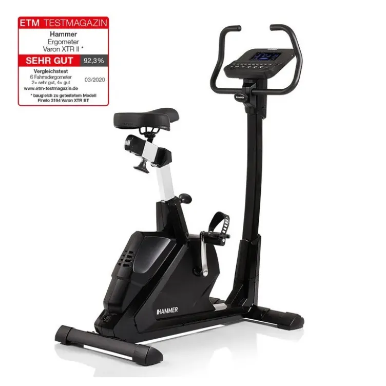 Vélo d'appartement professionnel Varon XTR II Hammer avec 41 niveaux de résistance et roue d'inertie de 8 kg