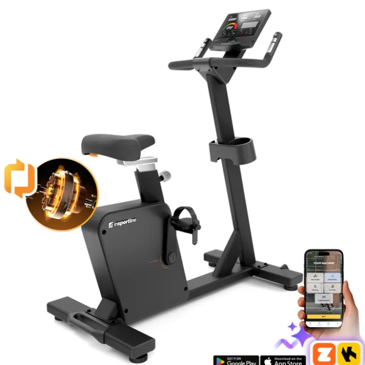 Vélo d'appartement professionnel e-Velocer UB avec écran LED et volant d'inertie 8 kg