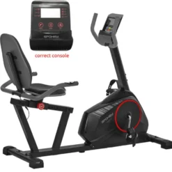 Vélo d'appartement semi-allongé SPECUS disposant des technologies OPTIMIZED POWER et AUTOSLOW