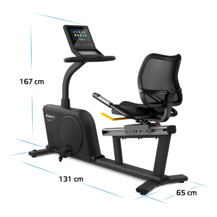 Vélo d'appartement Velocer RMB semi allongé avec écran connecté pour espace sportif commercial