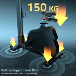 Vélo d'appartement ZenBike 600 avec écran connecté 10,1" et 32 niveaux de résistance électronique - Roue d'inertie 7 kg