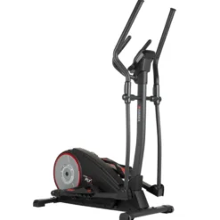 Vélo de cardio elliptique avec reposes pieds antidérapantes et écran LCD