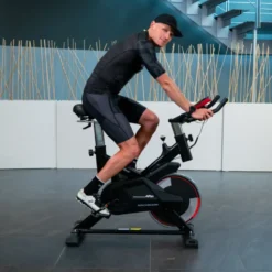 Vélo de course Alfan à haute vitesse avec siège et poignées réglables pour séance de cardio - Système de freinage à friction