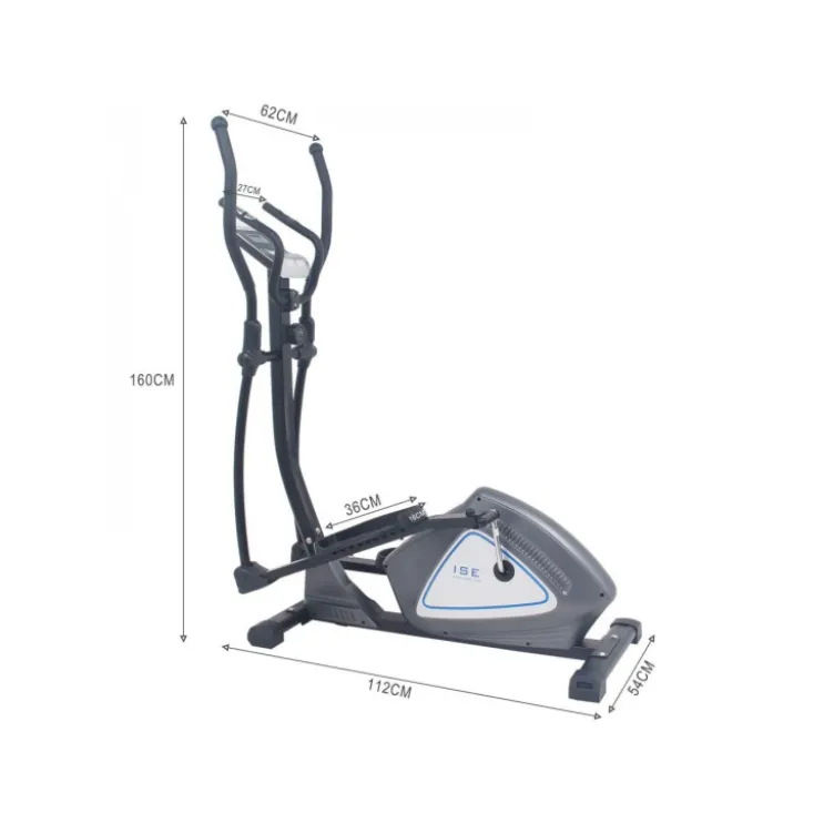 Vélo d'entraînement elliptique pour home-gym avec écran LCD et capteur de pouls