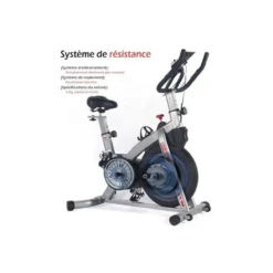 Vélo de spinning haute qualité à résistance magnétique avec écran LCD multifonctions