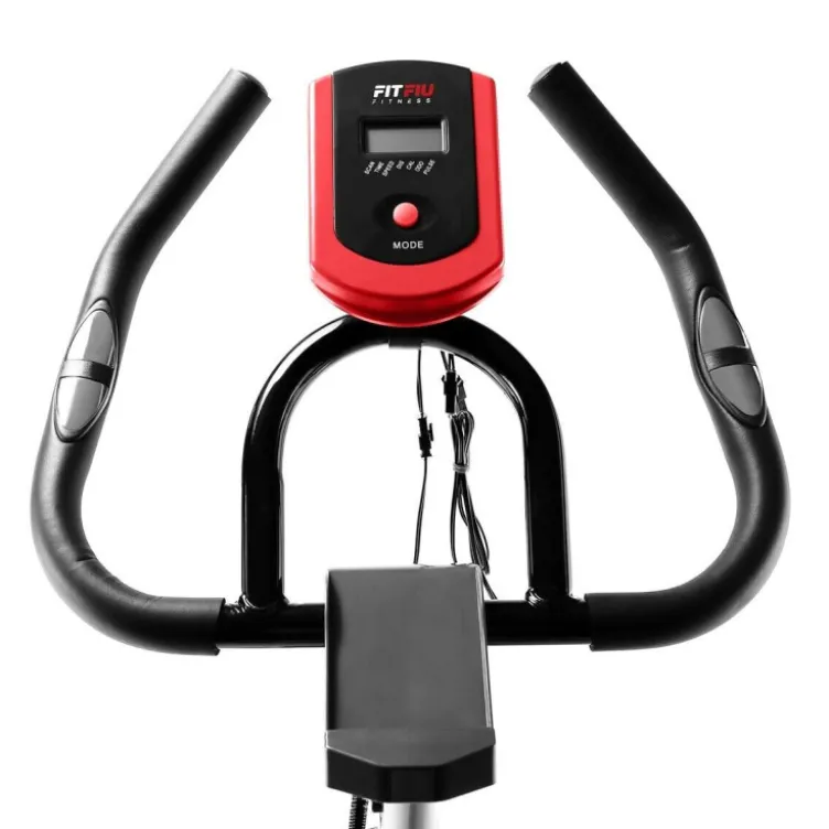 Vélo de spinning indoor avec roue d'inertie 11 kg équipé écran LCD multifonctions