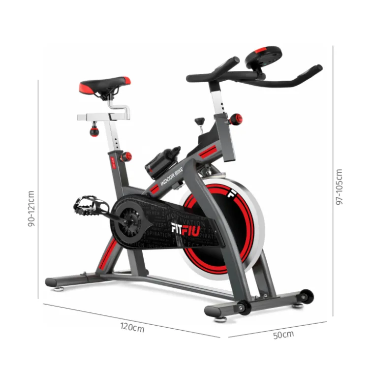 Vélo d'indoor avec roue d'inertie 24 kg - Réglage vertical et horizontal