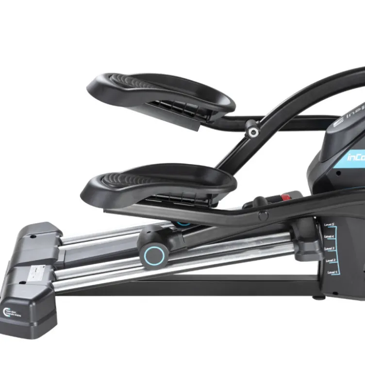 Vélo elliptique au design moderne pour renforcement musculaire et training cardio - Repose pieds avec inclinaison réglable