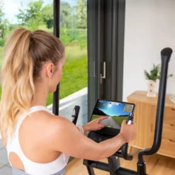 Vélo elliptique avec ordinateur LCD et inclinaison jusqu'à 3 niveaux pour le cardiotraining