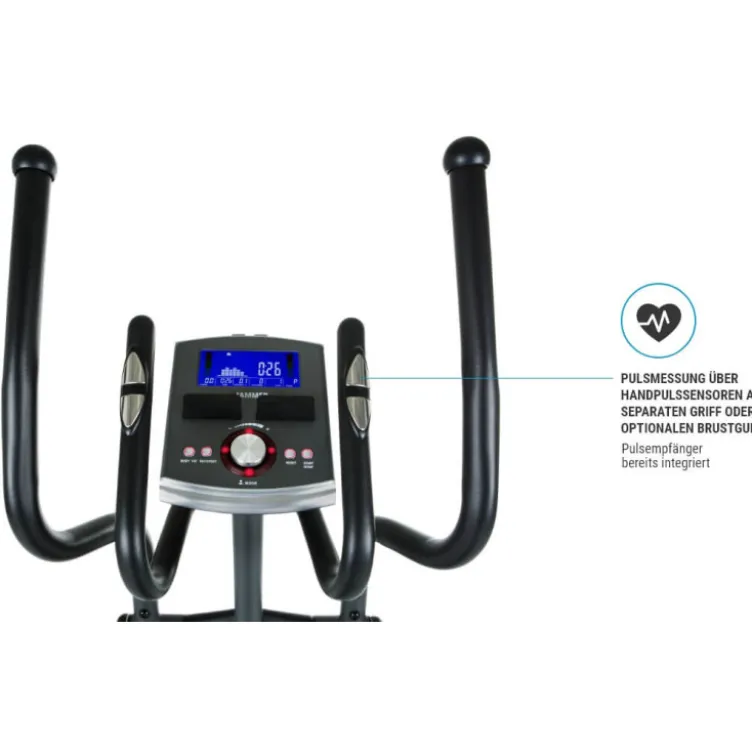 Vélo elliptique avec roue d'inertie de 12 kg et écran LCD - 350 watts max