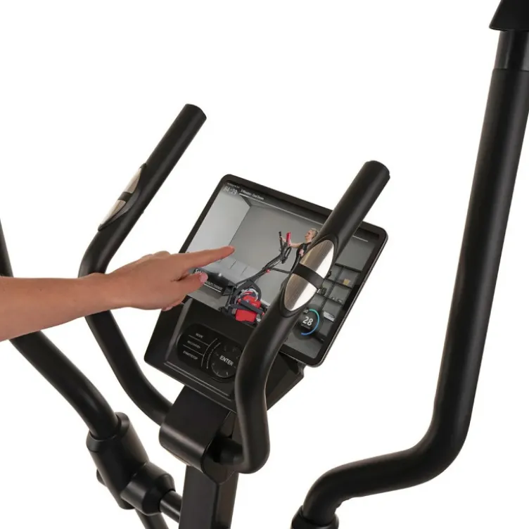 Vélo elliptique Crossfly BT avec indications BPM -roue d'inertie 18 kg
