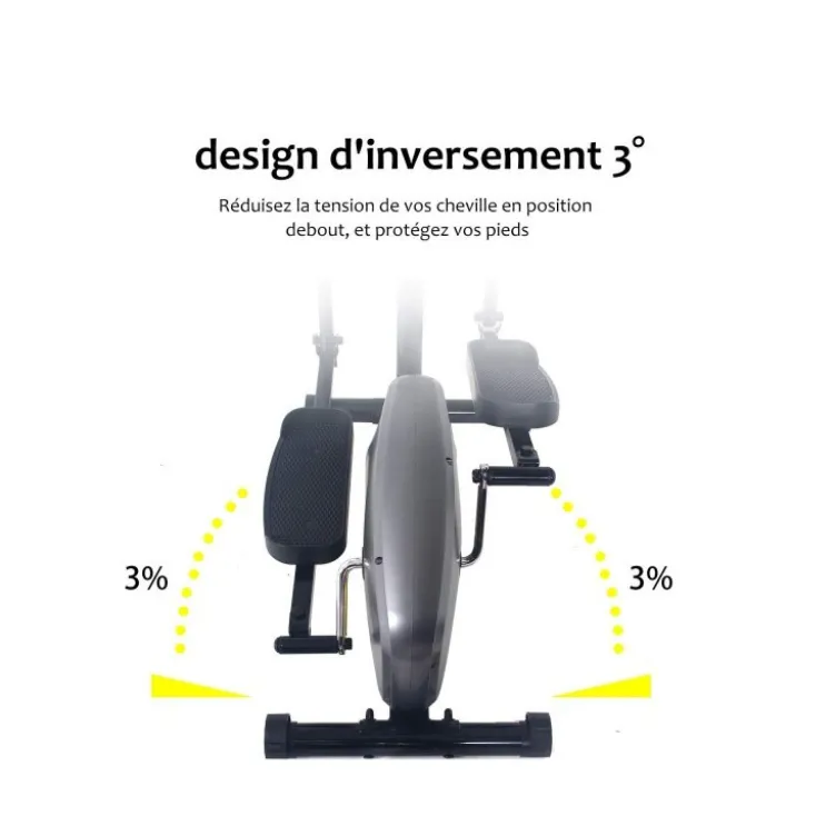 Vélo elliptique magnétique pour Home-gym 8 niveaux de résistance