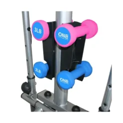 Vélo elliptique silencieux avec écran LCD et haltères 2x0,9 kg et 2x1,35 kg
