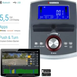 Vélo ergomètre inclinable de haute qualité avec connexion bluetooth - Appareil ultra-confortable