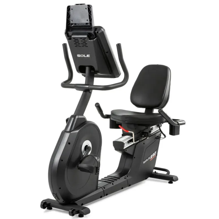 Vélo ergomètre semi-allongé avec 20 niveaux de résistance et siège ajustable - Écran LCD intégré et volant d'inertie 12 kg