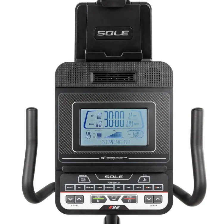 Vélo ergomètre semi-allongé avec 20 niveaux de résistance et siège ajustable - Écran LCD intégré et volant d'inertie 12 kg