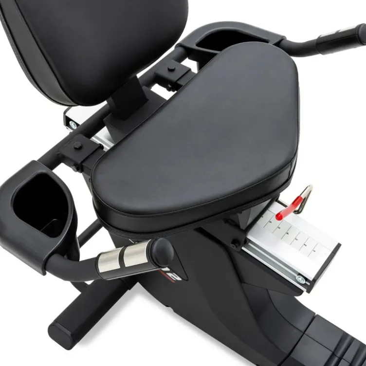 Vélo ergomètre semi-allongé avec 20 niveaux de résistance et siège ajustable - Écran LCD intégré et volant d'inertie 12 kg