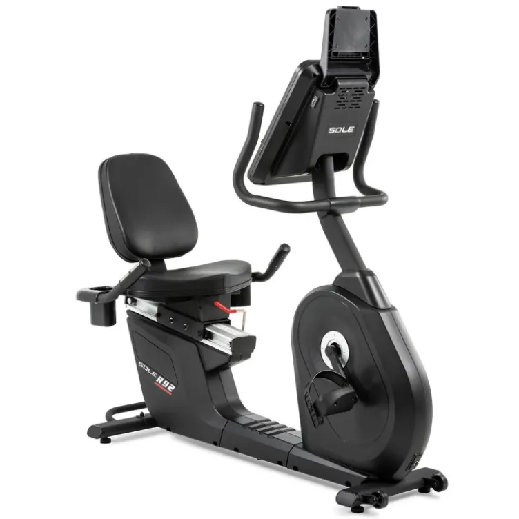 Vélo ergomètre semi-allongé avec 20 niveaux de résistance et siège ajustable - Écran LCD intégré et volant d'inertie 12 kg