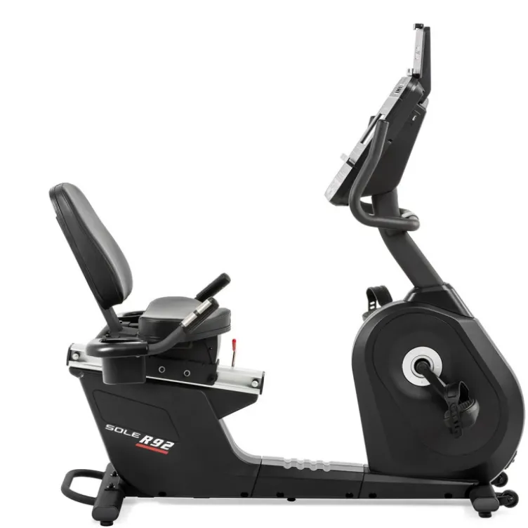 Vélo ergomètre semi-allongé avec 20 niveaux de résistance et siège ajustable - Écran LCD intégré et volant d'inertie 12 kg