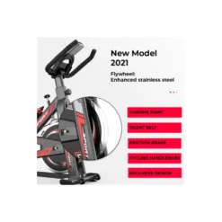Vélo pour training cardio avec différents niveaux de résistances - Guidon et selle multi positions