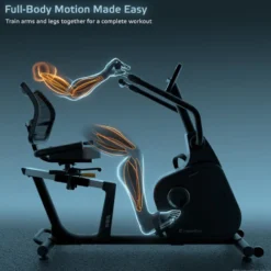 Vélo semi-allongé de cardio ZenSeat 100 avec roue d’inertie de 6 kg et 16 niveaux de résistance - Siège pivotant et respirant