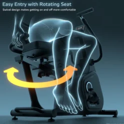 Vélo semi-allongé de cardio ZenSeat 100 avec roue d’inertie de 6 kg et 16 niveaux de résistance - Siège pivotant et respirant